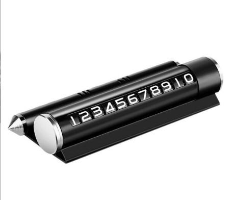 Автовізитка з номером телефону для паркування (Металева 4-в-1 з ароматом) Wroomix