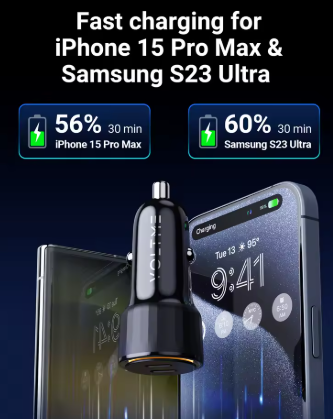 Автозарядка VOLTME 60W Car Charger (Type-C PD + QC 3.0) Wroomix