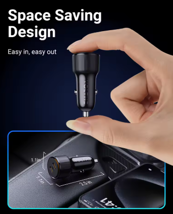 Автозарядка VOLTME 60W Car Charger (Type-C PD + QC 3.0) Wroomix