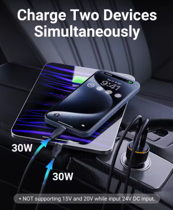 Автозарядка VOLTME 60W Car Charger (Type-C PD + QC 3.0) Wroomix