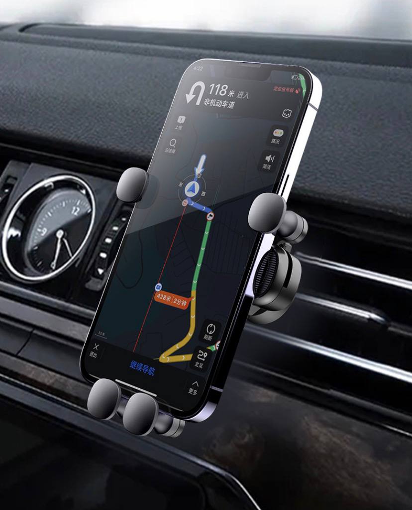 Тримач для телефону в авто на вентиляцію 4 в 1 (Метал) — Надійне кріплення Wroomix