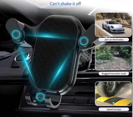 Універсальний тримач смартфона в авто (Пружинний, 360°) Wroomix