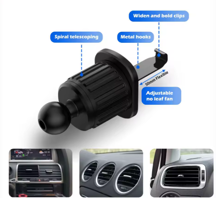 Універсальний тримач смартфона в авто (Пружинний, 360°) Wroomix